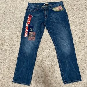 CABI 887 Patchwork Boyfriend Cropped Jeans 4